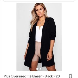 Plus oversized tie blazer